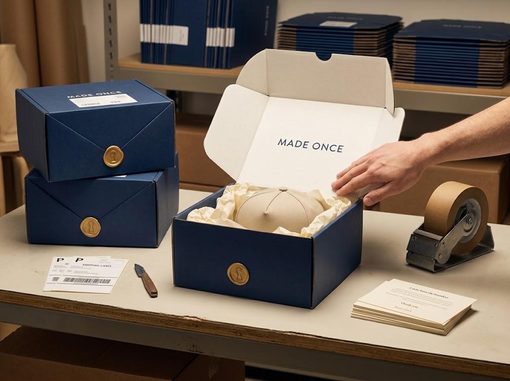 The Made Once subscription packing operation